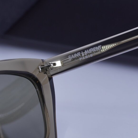 Saint Laurent SL214 KATE 025 Cat Eye Sunglasses - Transparent Brown/Grey - Picture 10 of 12